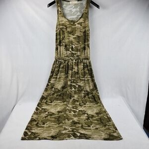 Michael Kors army green camouflage blousey dress